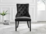 Imperia 4 Grey Dining Table and 4 Belgravia Black Leg Chairs - belgravia-black-velvet-studded-back-ring-black-leg-chair-1.jpg