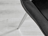 Imperia 6 Grey Dining Table and 6 Pesaro Silver Leg Chairs - Pesaro-Silver-black-dining-chair (8).jpg