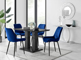 Imperia 4 Black Dining Table and 4 Pesaro Black Leg Chairs - imperia-4-black-high-gloss-dining-table-4-grey-velvet-pesaro-silver-chairs-set_Blue_2.jpg