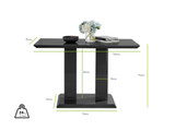 Imperia 4 Black Dining Table and 4 Pesaro Black Leg Chairs - imperia-4-black-dining-table-dimensions.jpg