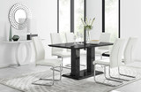 Imperia Black High Gloss Dining Table And 6 Modern Lorenzo Dining Chairs Set  - imperia-6-grey-high-gloss-rectangle-dining-table-6-white-leather-lorenzo-chairs-set_3.jpg
