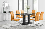 Imperia Black High Gloss Dining Table And 6 Modern Lorenzo Dining Chairs Set  - imperia-6-grey-high-gloss-rectangle-dining-table-6-mustard-leather-lorenzo-chairs-set_3.jpg