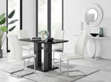 Imperia 4 Modern Black High Gloss Dining Table And 4 Lorenzo Chrome Dining Chairs Set - imperia-4-black-high-gloss-rectangle-dining-table-4-white-leather-lorenzo-chairs-set_1.jpg