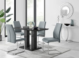 Imperia 4 Modern Black High Gloss Dining Table And 4 Lorenzo Chrome Dining Chairs Set - imperia-4-black-high-gloss-rectangle-dining-table-4-grey-leather-lorenzo-chairs-set_1.jpg