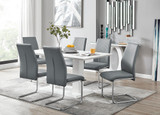 Imperia White High Gloss Dining Table And 6 Lorenzo Dining Chairs Set - imperia-6-seater-high-gloss-rectangle-dining-table-6-grey-leather-lorenzo-chairs-set_1.jpg
