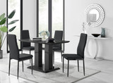 Imperia 4 Black Dining Table and 4 Milan Black Leg Chairs - imperia-4-black-high-gloss-rectangle-dining-table-4-black-leather-milan-black-chairs-set.jpg