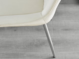 Giovani Round Grey 100cm Table and 4 Pesaro Silver Leg Chairs - Pesaro-Silver-cream-dining-chair (6).jpg