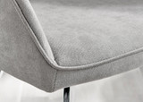 Giovani Round Grey 100cm Table and 4 Falun Silver Leg Chairs - falun-light-grey-fabric-silver-leg-dining-chair-5.jpg