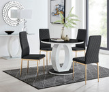 Giovani Round Black 100cm Table and 4 Gold Leg Milan Chairs - giovani-black-high-gloss-round-dining-table-4-black-leather-milan-gold-chairs-set.jpg