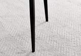 Giovani Grey White High Gloss and Glass 100cm Round Dining Table & 4 Calla Black Leg Chairs - Calla-blue-black-dining-chair-7.jpg