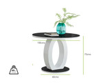Giovani High Gloss And Glass 100cm Round Dining Table And 4 Lorenzo Chairs Set - gio_round_black_100_dining_table_dimensions_image_1_7.jpg