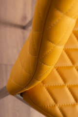 Giovani Grey White High Gloss And Glass 100cm Round Dining Table And 4 Milan Chairs Set - mustard-milan-hatched-chrome-metal-modern-stylish-dining-chair-6.jpg