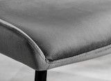 Giovani Round Black 100cm Table and 4 Nora Black Leg Chairs - nora-dark-grey-velvet-black-leg-dining-chair-5.jpg