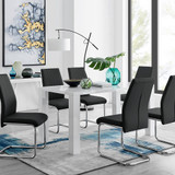 Pivero White High Gloss Dining Table and 6 Lorenzo Dining Chairs - pivero-6-seater-high-gloss-rectangle-dining-table-6-black-leather-lorenzo-chairs-set-CROP.jpg