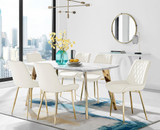Andria Gold Leg Marble Effect Dining Table and 6 Pesaro Gold Leg Chairs - Andria-Marble-Effect-Gold-Leg 6-Seater-Dining-Table-Pesaro-gold-leg-cream-fabric.jpg