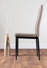 Andria Black Leg Marble Effect Dining Table and 6 Milan Black Leg Chairs - cappuccino-beige-modern-milan-dining-chair-leather-black-leg-3.jpg