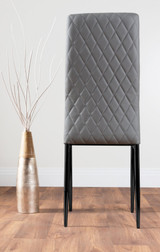 Andria Black Leg Marble Effect Dining Table and 6 Milan Black Leg Chairs - grey-modern-milan-dining-chair-leather-black-leg-6.jpg