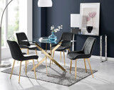 Leonardo 4 Gold Dining Table and 4 Pesaro Gold Leg Chairs - leonardo-4-seater-gold-rectangle-dining-table-4-black-velvet-pesaro-gold-chairs.jpg