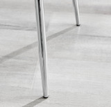 Leonardo Black Leg Glass Dining Table & 4 Nora Silver Leg Chairs - nora-cream-velvet-silver-leg-dining-chair-4.jpg