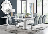 Arezzo Large Extending Dining Table and 8 Murano Chairs - arrezzo-8-seater-high-gloss-extending-dining-table-8-grey-leather-murano-chairs-set.jpg