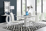 Arezzo Large Extending Dining Table and 6 Murano Chairs - arrezzo-6-seater-high-gloss-extending-dining-table-6-white-leather-murano-chairs-set.jpg
