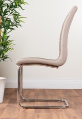Leonardo Black Leg Glass Dining Table & 6 Murano Chairs - cappuccino-beige-modern-leather-chrome-murano-chair-2_2_3.jpg