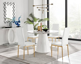 Palma White Marble Effect Round Dining Table & 4 Milan Gold Leg Chairs - Palma-120cm-marble-gloss-round-dining-table-4-white-leather-milan-gold-chairs-set.jpg