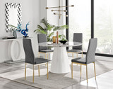 Palma White Marble Effect Round Dining Table & 4 Milan Gold Leg Chairs - Palma-120cm-marble-gloss-round-dining-table-4-grey-leather-milan-gold-chairs-set.jpg