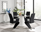 Palma White Marble Effect Round Dining Table & 4 Willow Chairs - Palma-120cm-marble-gloss-round-dining-table-4-black-leather-willow-chairs-set.jpg