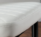Palma White Marble Effect Round Dining Table & 6 Milan Black Leg Chairs - white-modern-milan-dining-chair-leather-black-leg-6.jpg
