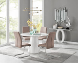 Palma White High Gloss Round Dining Table & 4 Lorenzo Chairs - Palma-120cm-white-gloss-round-dining-table-4-Beige-leather-lorenzo-chairs-set.jpg