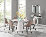 Palma White High Gloss Round Dining Table & 6 Corona Black Leg Chairs - Palma-120cm-white-gloss-round-dining-table-6-beige-leather-corona-silver-chairs-set.jpg