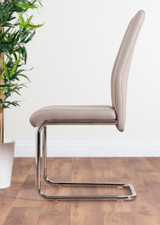 Palma White High Gloss Round Dining Table & 6 Lorenzo Chairs - cappuccino-beige-2-lorenzo-modern-leather-dining-chairs-seats-chrome-3.jpg