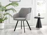 Palma White High Gloss Round Dining Table & 4 Falun Black Leg Chairs - Falun-Light Grey-Fabric-black-Leg-Dining-Chair-2.jpg