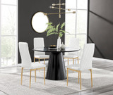 Palma Black Semi Gloss Round Dining Table & 4 Milan Gold Leg Chairs - Palma-120cm-black-matte-round-dining-table-4-white-leather-milan-gold-chairs-set.jpg