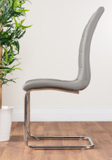 Palma Black Semi Gloss Round Dining Table & 6 Murano Chairs - grey-modern-leather-chrome-murano-chair-2_28.jpg