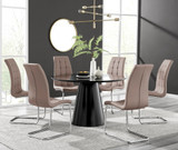 Palma Black Semi Gloss Round Dining Table & 6 Murano Chairs - Palma-120cm-black-matte-round-dining-table-6-cappuccino-leather-murano-chairs-set.jpg