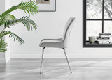 Palma White High Gloss Round Dining Table & 6 Nora Silver Leg Chairs - nora-light-grey-velvet-silver-leg-dining-chair-2.jpg