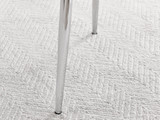 Leonardo Black Leg Glass Dining Table & 4 Calla Silver Leg Chairs - Calla-mustard-silver-dining-chair-7.jpg