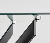 Leonardo Black Leg Glass Dining Table & 6 Lorenzo Chairs - leonardo-black-6-black-modern-rectangular-dining-table-4.jpg