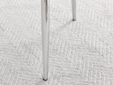 Leonardo Black Leg Glass Dining Table & 6 Calla Silver Leg Chairs - Calla-green-silver-dining-chair-7.jpg