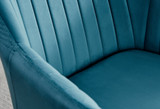 Leonardo Black Leg Glass Dining Table & 6 Calla Silver Leg Chairs - Calla-blue-silver-dining-chair-6.jpg