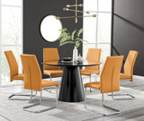 Palma Black Semi Gloss Round Dining Table & 6 Lorenzo Chairs - Palma-120cm-black-matte-round-dining-table-6-mustard-leather-lorenzo-chairs-set.jpg