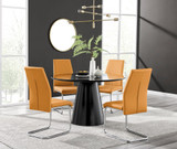 Palma Black Semi Gloss Round Dining Table & 4 Lorenzo Chairs - Palma-120cm-black-matte-round-dining-table-4-mustard-leather-lorenzo-chairs-set.jpg