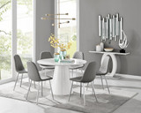 Palma White High Gloss Round Dining Table & 6 Corona Silver Chairs - Palma-120cm-white-gloss-round-dining-table-6-grey-leather-corona-silver-chairs-set.jpg