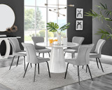 Palma White High Gloss Round Dining Table & 6 Nora Black Leg Chairs - palma-white-gloss-round-dining-table-6-light-grey-velvet-nora-black-chairs-set.jpg