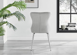 Palma Black Semi Gloss Round Dining Table & 4 Nora Silver Leg Chairs - nora-light-grey-velvet-silver-leg-dining-chair-3.jpg