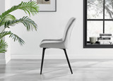 Palma White Marble Effect Round Dining Table & 6 Nora Black Leg Chairs - nora-light-grey-velvet-black-leg-dining-chair-2.jpg