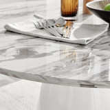 Palma White Marble Effect Round Dining Table & 6 Calla Silver Leg Chairs - Palma-120-marble-round-dining-table-3.jpg
