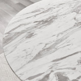 Palma White Marble Effect Round Dining Table & 6 Calla Silver Leg Chairs - Palma-120-marble-round-dining-table-5.jpg